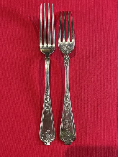 Cutlery set - silver - E.Compere - 48 pcs - France - 19th century
