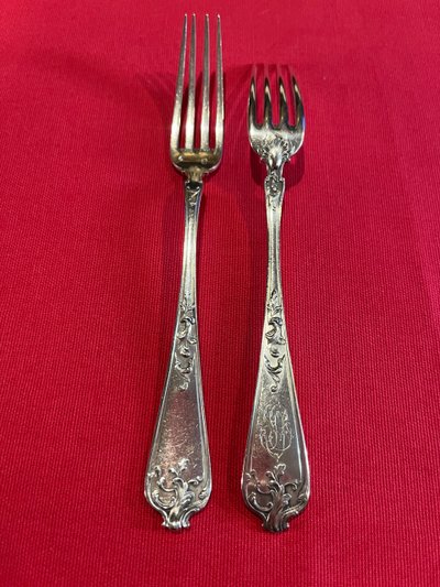 Cutlery set - silver - E.Compere - 48 pcs - France - 19th century