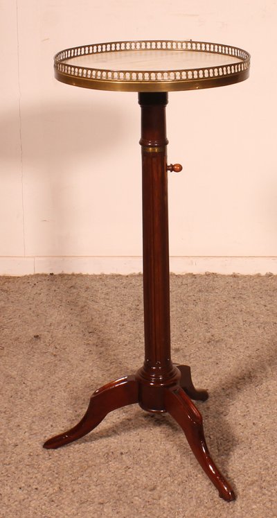 Tripod Table In Mahogany With Mechanism - 19th Century