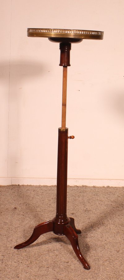 Tripod Table In Mahogany With Mechanism - 19th Century