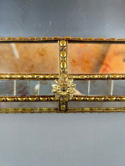 Large rectangular beveled mirror, 20th century