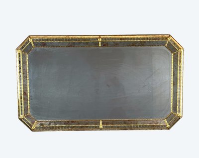 Large rectangular beveled mirror, 20th century