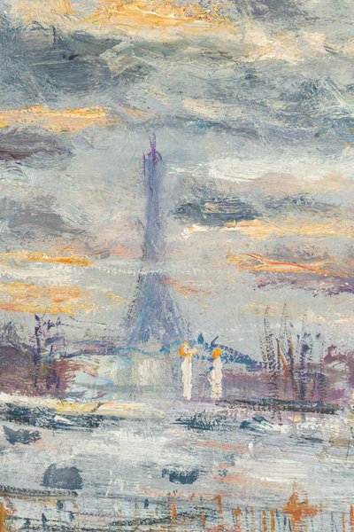 Serge Belloni (1925-2005) - La Place de la Concorde Oil on Canvas, circa 1973