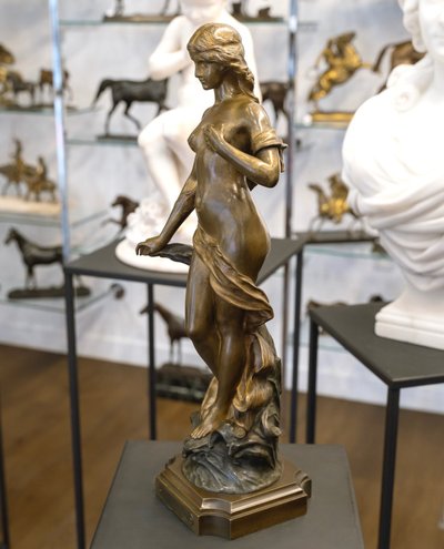 Scultura - La dea Anfitrite, Édouard Drouot (1859-1945) - Bronzo