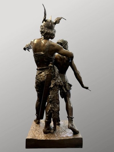 Scultura - Pro Patria, Émile - Louis Laporte (1858-1907) - Bronzo