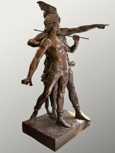 Scultura - Pro Patria, Émile - Louis Laporte (1858-1907) - Bronzo