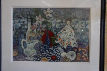 A Cubist Style Oil On Canvas Signed Rohr, 20th Century