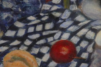A Cubist Style Oil On Canvas Signed Rohr, 20th Century