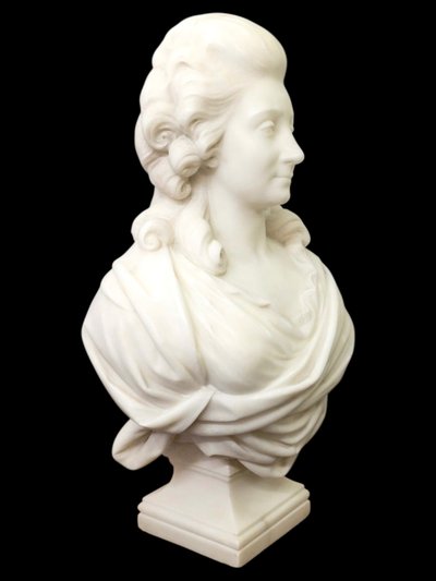 Scultura - Busto "Madame De Pompadour", Guglielmo Pugi (1850-1915) - Marmo