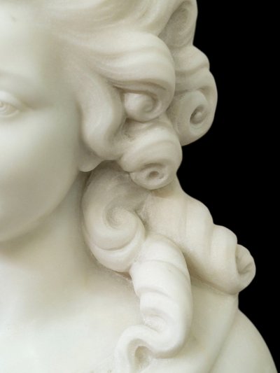 Scultura - Busto "Madame De Pompadour", Guglielmo Pugi (1850-1915) - Marmo