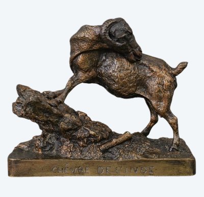 Scultura - "Capra delle Indie", Pierre - Jules Mêne (1810-1879) - Bronzo