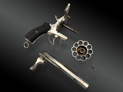 10-shot revolver, Lefaucheux system, Belgium, circa 1865