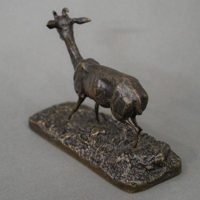 Scultura - Gazelle, Pierre - Jules Mêne (1810-1879) - Bronzo
