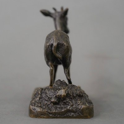 Scultura - Gazelle, Pierre - Jules Mêne (1810-1879) - Bronzo