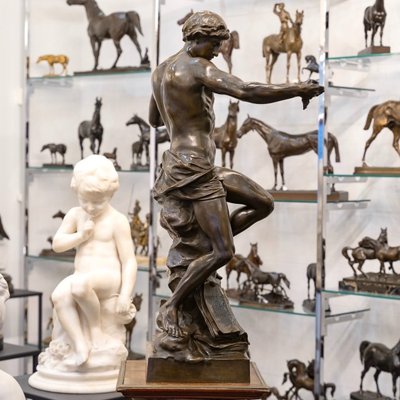 Sculpture - "The Sower Of Ideas" , Emile - Louis Picault (1833-1915) - Bronze