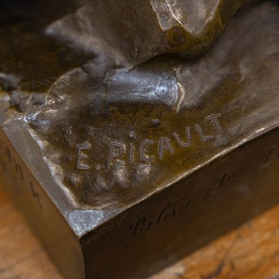 Sculpture - "The Sower Of Ideas" , Emile - Louis Picault (1833-1915) - Bronze