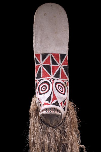 Masque Baining, art tribal, arts premiers, art océanien, Océanie, costume de danse, 187 cm