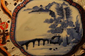 Chinese Openwork Ceramic Dish With Dragon Decor, Late Nineteenth Century