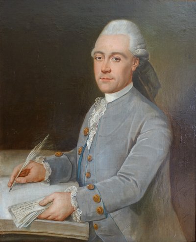 Donatien Nonnotte (attributed to): portrait of a gentleman from the Louis XV period, oil on canvas