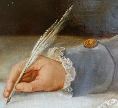 Donatien Nonnotte (attributed to): portrait of a gentleman from the Louis XV period, oil on canvas