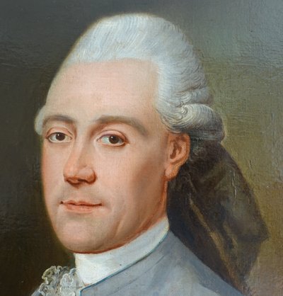 Donatien Nonnotte (attributed to): portrait of a gentleman from the Louis XV period, oil on canvas