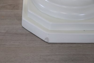 White Ceramic Column By Bassano, Italy 1980s