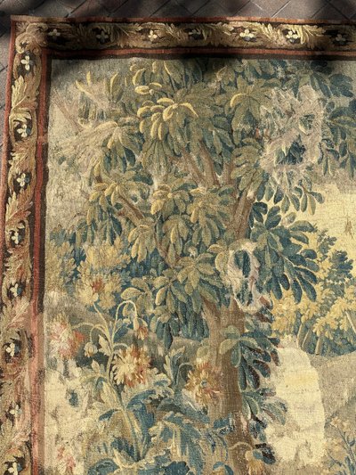 Important tapestry from the Aubusson factory representing a pastoral scene