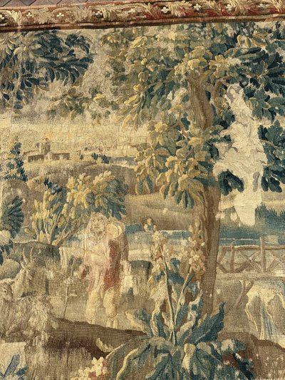 Important tapestry from the Aubusson factory representing a pastoral scene