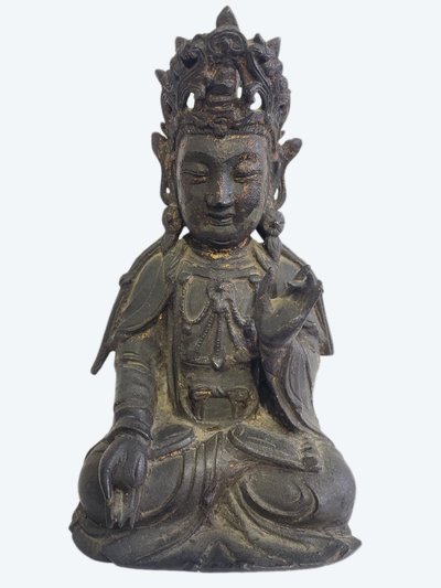 Statua raffigurante Avalikiteshvara seduto a padmasama, periodo Ming (XVII)
