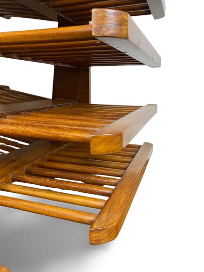 Porte-revues en bois dans le style d'Edward J. Wormley, Circa 1950