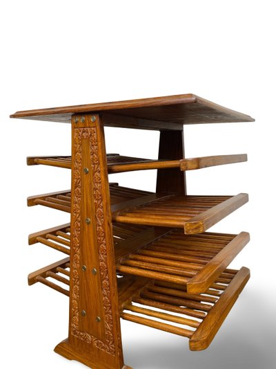 Porte-revues en bois dans le style d'Edward J. Wormley, Circa 1950