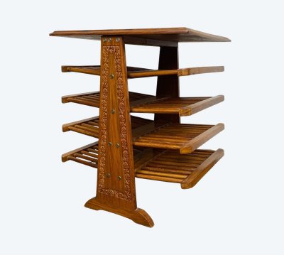 Porte-revues en bois dans le style d'Edward J. Wormley, Circa 1950