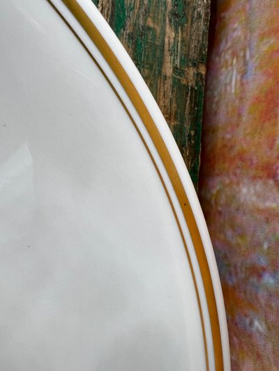 Piatto in porcellana di Meissen – decorazione Kakiemon: gru e drago rosso – XIX secolo