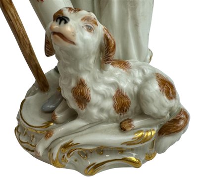 Meissen - Gruppo in porcellana di pastori con cani