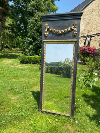 Specchio trumeau in legno in stile Luigi XVI - XIX secolo