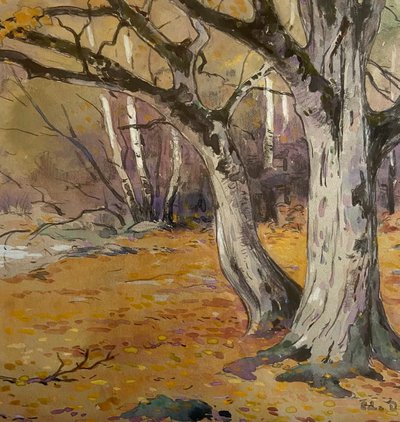 Dessin d'Edouard DOIGNEAU - Forêt de Fontainebleau