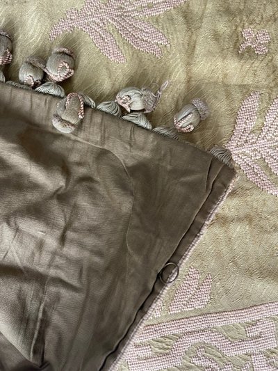 Portière Ou Panneau En Soie Et Lin époque XIXème rideau tenture