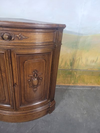 Meuble d'angle, encoignure XIX ème en chêne 