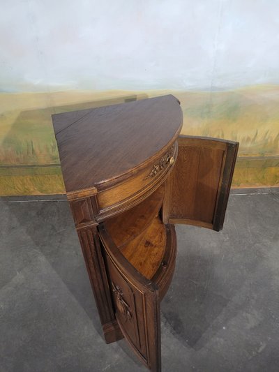 Meuble d'angle, encoignure XIX ème en chêne 