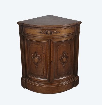 Meuble d'angle, encoignure XIX ème en chêne 
