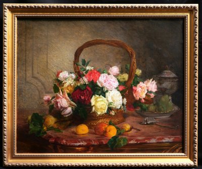 Paul Claude JANCE, Stillleben mit Blumen und Früchten