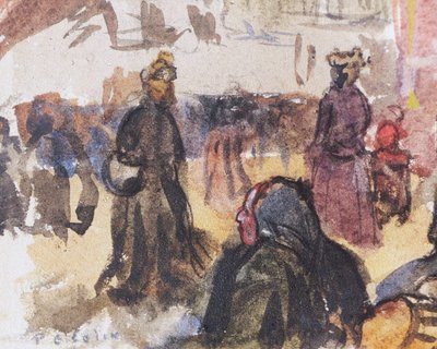 Paul-Émile COLIN, Market scene in Brittany