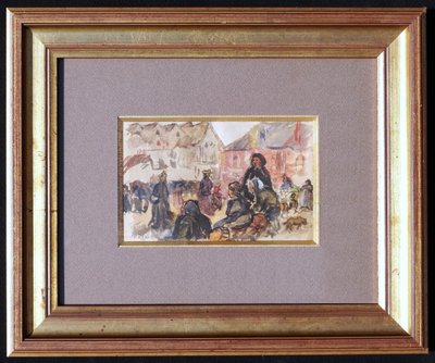 Paul-Émile COLIN, Market scene in Brittany