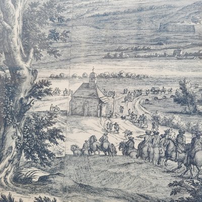 Gerahmter Kupferstich, Ansicht der Gray Franche Comté, 18. Jahrhundert?