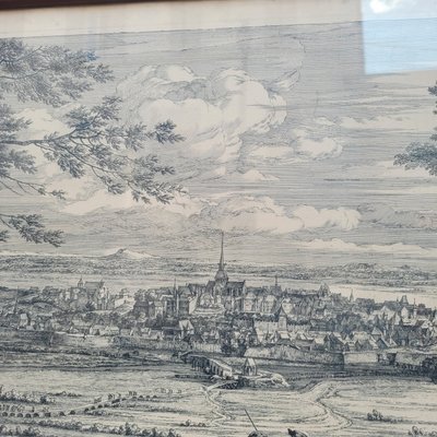 Gerahmter Kupferstich, Ansicht der Gray Franche Comté, 18. Jahrhundert?