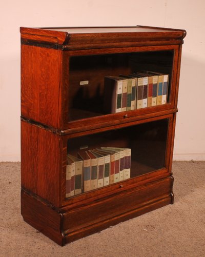 Globe Wernicke Bücherregal aus Eiche, 2er-Set