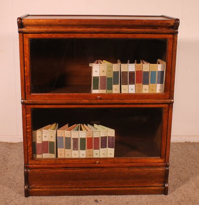 Globe Wernicke Bücherregal aus Eiche, 2er-Set
