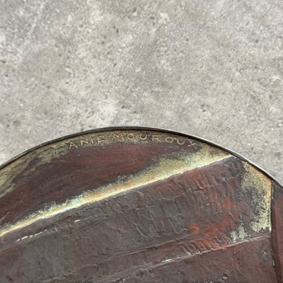 Matrice pour médaille par Anie Mouroux profil de femme à l'Antique