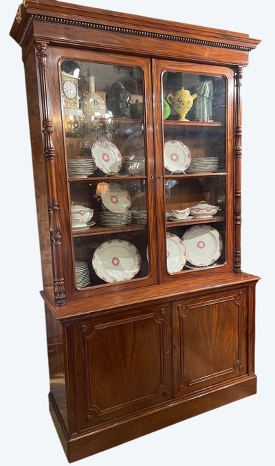 Two Charles X Period Mahogany Bodies Forming a Display Case