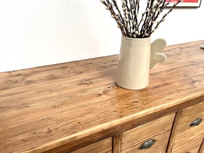 Meuble de métier vintage à 24 tiroirs en pin massif – années 50